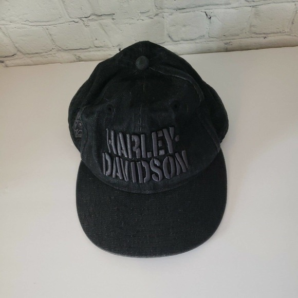 Harley Davidson Bar & Shield New Era 59FIFTY Black Flat Bill Hat Cap 7.5‎ 59.6cm - Picture 1 of 6